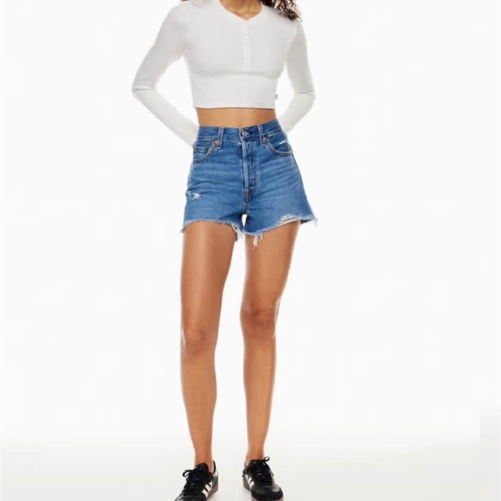 Levi Ribcage aritzia Denim Shorts